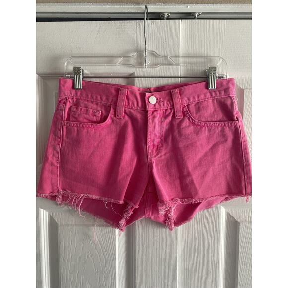 J Brand Women's‎ 26 Signal Pink Cut Off Shorts Summer - Picture 2 of 8